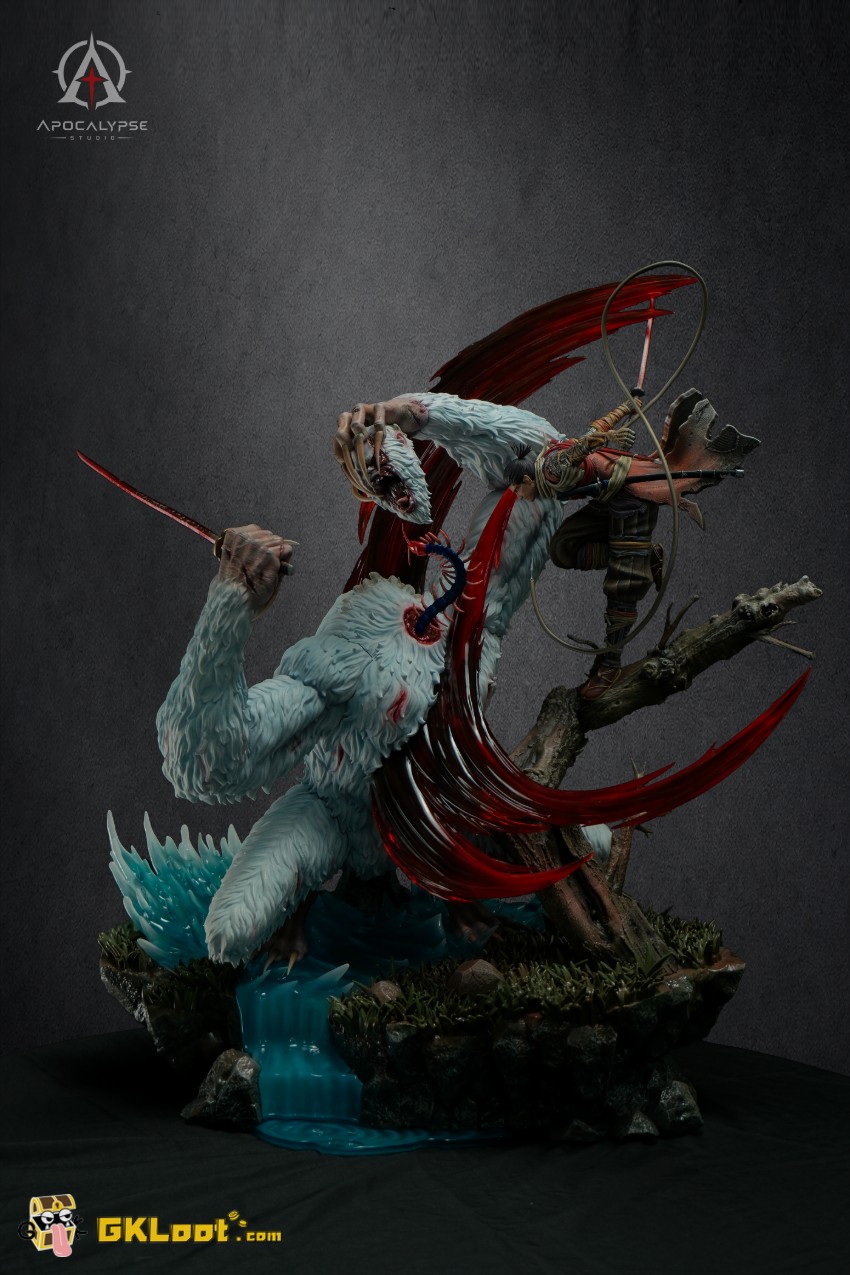 Apocalypse Studio Sekiro: Shadows Die Twice Sekiro & Guardian Ape Statue w/ LED - View 3 Apocalypse Studio Sekiro: Shadows Die Twice Sekiro & Guardian Ape Statue w/ LED - View 3