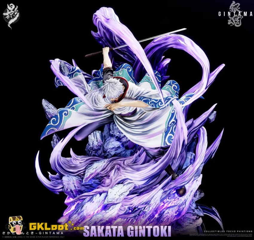 Lue Ying Studio Gin Tama Gintoki Sakata Statue w/LED - View 8 Lue Ying Studio Gin Tama Gintoki Sakata Statue w/LED - View 8