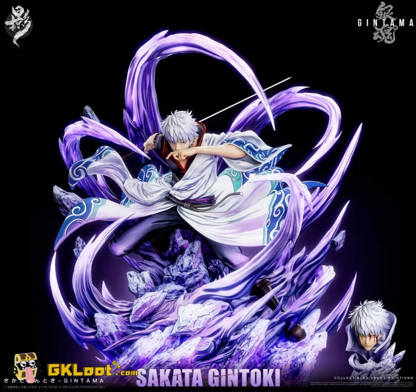 Lue Ying Studio Gin Tama Gintoki Sakata Statue w/LED - View 5 Lue Ying Studio Gin Tama Gintoki Sakata Statue w/LED - View 5