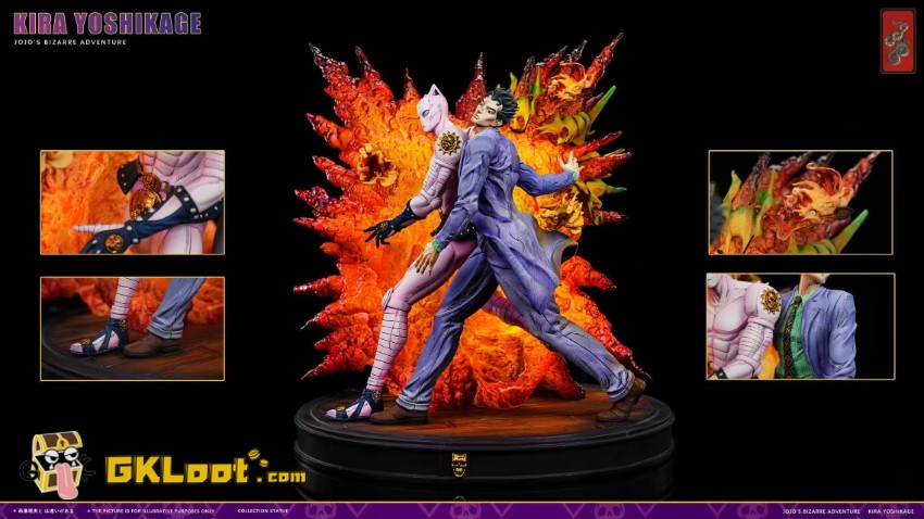 Meraki Studio 1/6 JoJo's Bizarre Adventure Yoshikage Kira Statue w/ LED - View 2 Meraki Studio 1/6 JoJo's Bizarre Adventure Yoshikage Kira Statue w/ LED - View 2