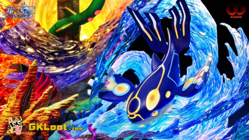 GuGu Studio Pokémon Groudon & Rayquaza & Kyogre Statue w/ LED - View 5 GuGu Studio Pokémon Groudon & Rayquaza & Kyogre Statue w/ LED - View 5