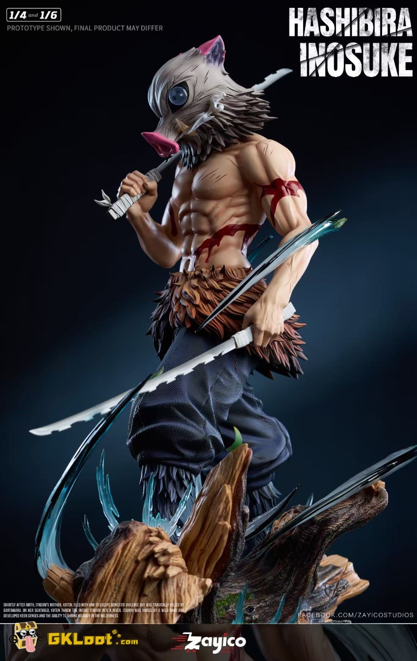 Zayico Studio 1/4 & 1/6 Demon Slayer Hashibira Inosuke Statue - View 8 Zayico Studio 1/4 & 1/6 Demon Slayer Hashibira Inosuke Statue - View 8