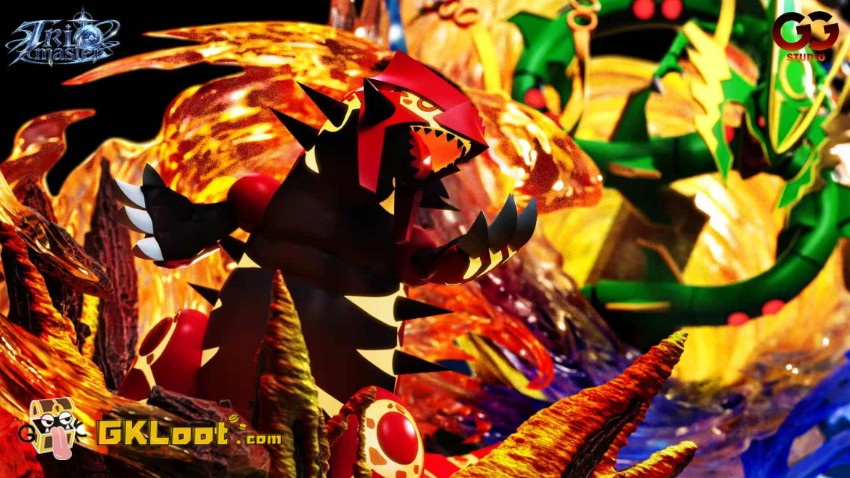 GuGu Studio Pokémon Groudon & Rayquaza & Kyogre Statue w/ LED - View 6 GuGu Studio Pokémon Groudon & Rayquaza & Kyogre Statue w/ LED - View 6