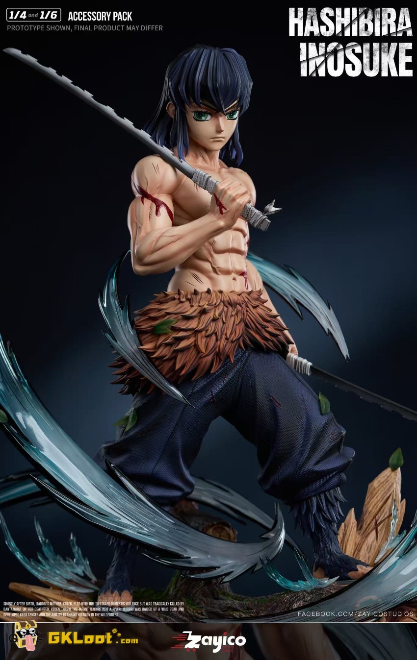 Zayico Studio 1/4 & 1/6 Demon Slayer Hashibira Inosuke Statue - View 10 Zayico Studio 1/4 & 1/6 Demon Slayer Hashibira Inosuke Statue - View 10