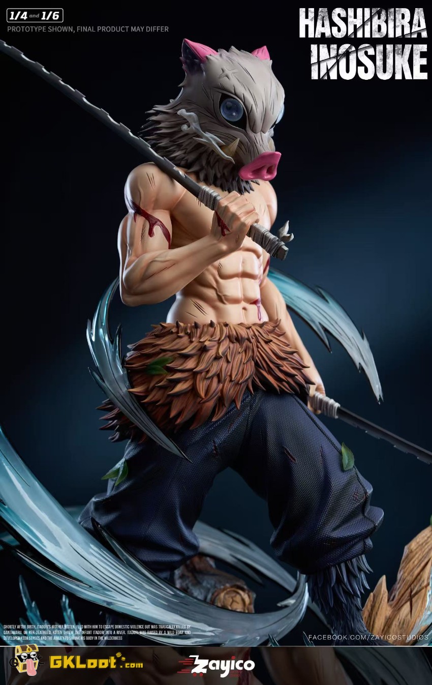 Zayico Studio 1/4 & 1/6 Demon Slayer Hashibira Inosuke Statue - View 6 Zayico Studio 1/4 & 1/6 Demon Slayer Hashibira Inosuke Statue - View 6