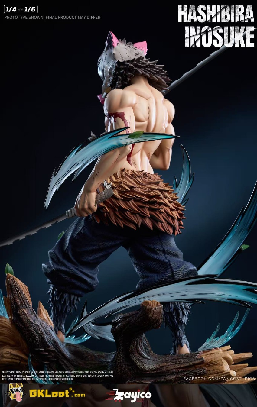 Zayico Studio 1/4 & 1/6 Demon Slayer Hashibira Inosuke Statue - View 9 Zayico Studio 1/4 & 1/6 Demon Slayer Hashibira Inosuke Statue - View 9
