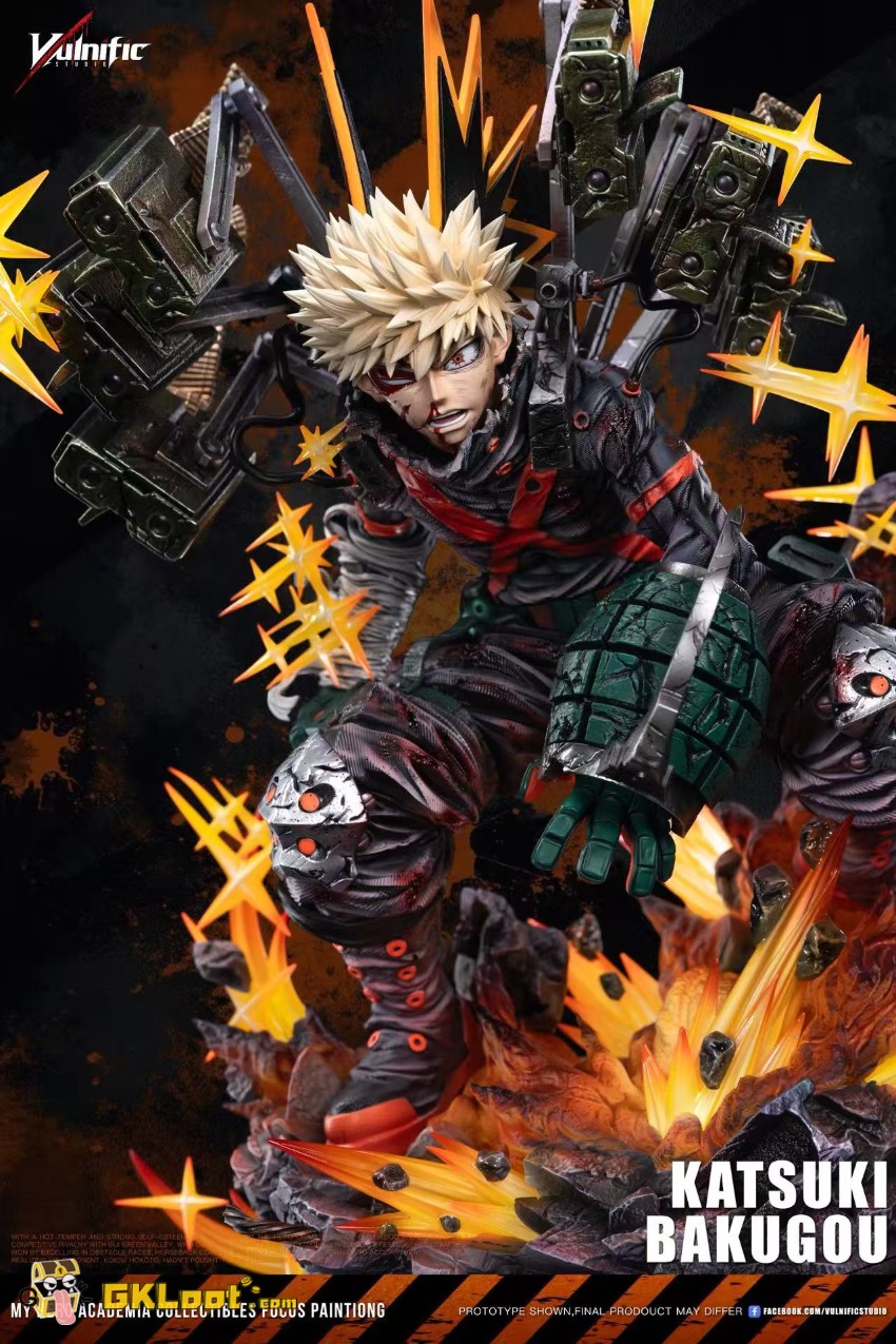 Aulnific Studio My Hero Academia Katsuki Bakugo Statue w/ LED - View 13 Aulnific Studio My Hero Academia Katsuki Bakugo Statue w/ LED - View 13