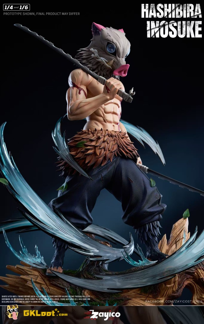 Zayico Studio 1/4 & 1/6 Demon Slayer Hashibira Inosuke Statue - View 7 Zayico Studio 1/4 & 1/6 Demon Slayer Hashibira Inosuke Statue - View 7