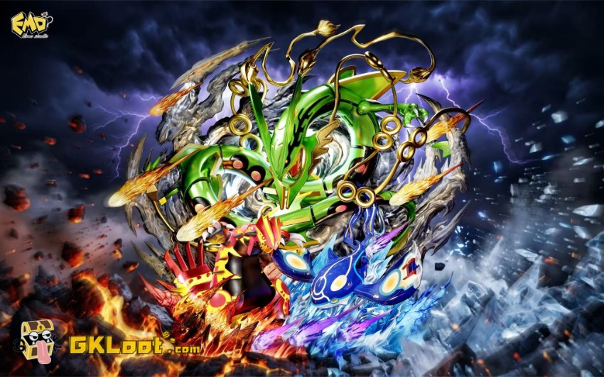 EMO Studio Pokémon Groudon & Rayquaza & Kyogre Statue - View 2 EMO Studio Pokémon Groudon & Rayquaza & Kyogre Statue - View 2