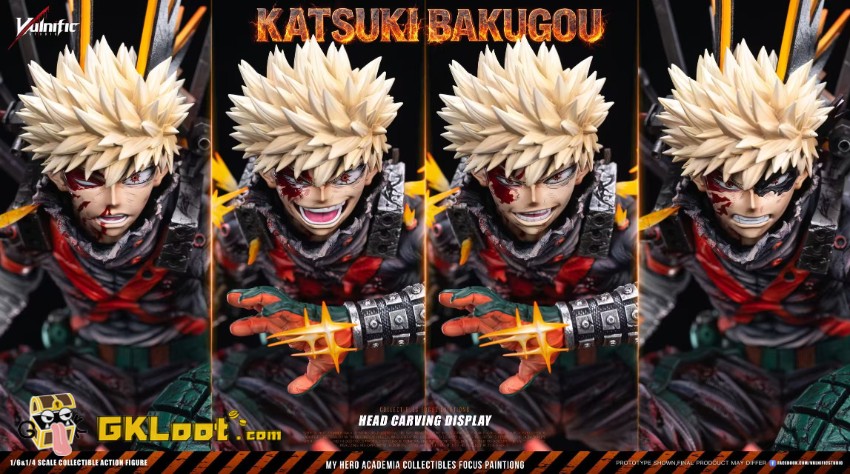 Aulnific Studio My Hero Academia Katsuki Bakugo Statue w/ LED - View 6 Aulnific Studio My Hero Academia Katsuki Bakugo Statue w/ LED - View 6