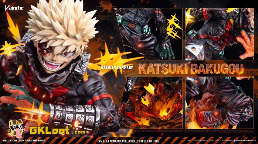 Aulnific Studio My Hero Academia Katsuki Bakugo Statue w/ LED - View 7 Aulnific Studio My Hero Academia Katsuki Bakugo Statue w/ LED - View 7