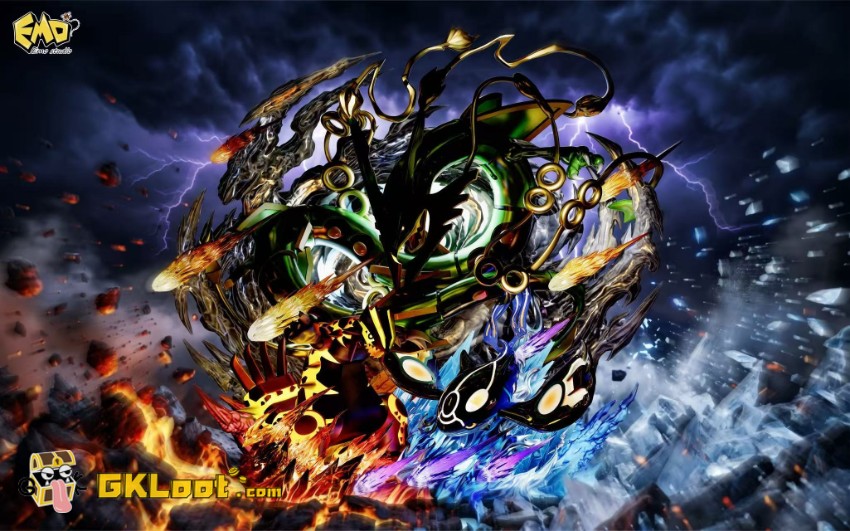 EMO Studio Pokémon Groudon & Rayquaza & Kyogre Statue - View 3 EMO Studio Pokémon Groudon & Rayquaza & Kyogre Statue - View 3
