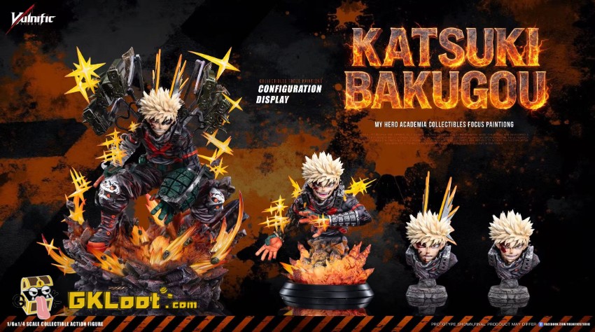 Aulnific Studio My Hero Academia Katsuki Bakugo Statue w/ LED - View 3 Aulnific Studio My Hero Academia Katsuki Bakugo Statue w/ LED - View 3