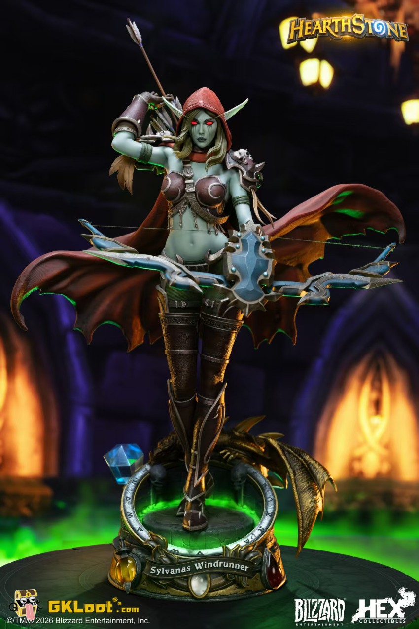 Blizzard Studio World of Warcraft Sylvanas Windrunner Statue w/ LED - View 4 Blizzard Studio World of Warcraft Sylvanas Windrunner Statue w/ LED - View 4