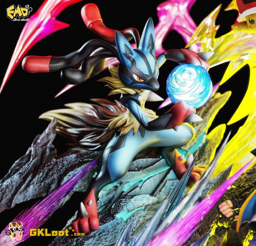 EMO Studio Pokémon Ash Ketchum Statue w/ LED - View 6 EMO Studio Pokémon Ash Ketchum Statue w/ LED - View 6
