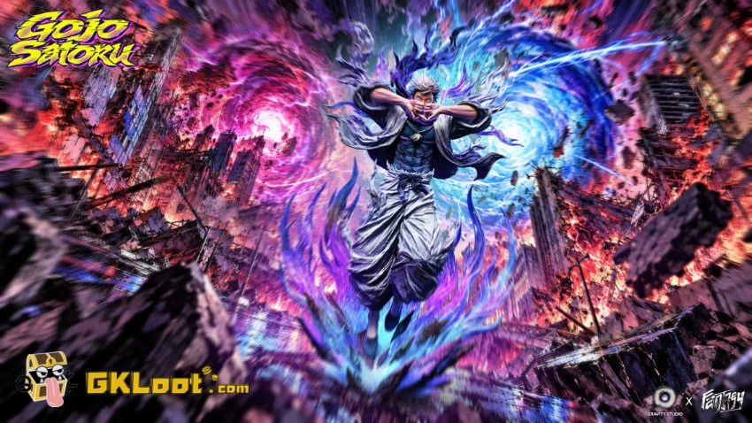 Gravity Studio 1/6 Jujutsu Kaisen Satoru Gojo Statue w/ LED - View 2 Gravity Studio 1/6 Jujutsu Kaisen Satoru Gojo Statue w/ LED - View 2