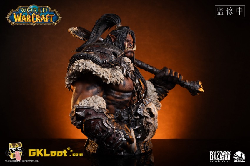 Infinity Studio 1/3 World of Warcraft Licensed Grommash Hellscream Bust - View 8 Infinity Studio 1/3 World of Warcraft Licensed Grommash Hellscream Bust - View 8