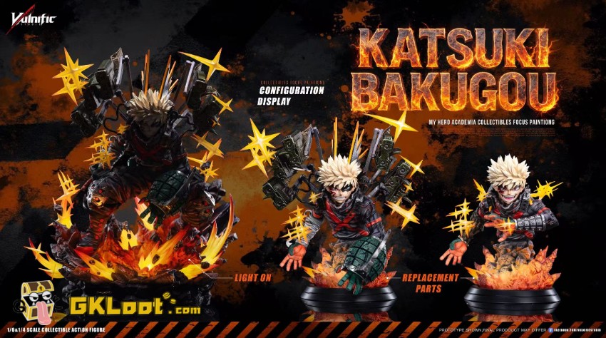 Aulnific Studio My Hero Academia Katsuki Bakugo Statue w/ LED - View 5 Aulnific Studio My Hero Academia Katsuki Bakugo Statue w/ LED - View 5
