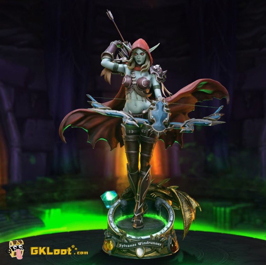 Blizzard Studio World of Warcraft Sylvanas Windrunner Statue w/ LED - View 1 Blizzard Studio World of Warcraft Sylvanas Windrunner Statue w/ LED - View 1