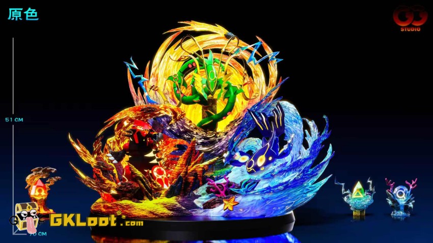 GuGu Studio Pokémon Groudon & Rayquaza & Kyogre Statue w/ LED - View 2 GuGu Studio Pokémon Groudon & Rayquaza & Kyogre Statue w/ LED - View 2