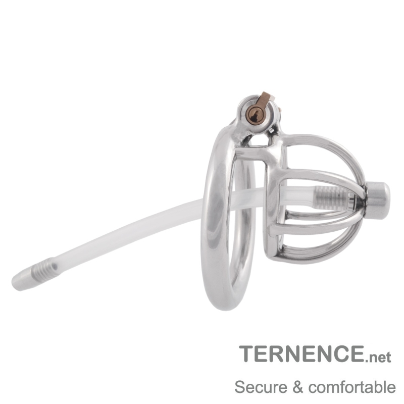 TERNENCE Metal Male Chastity Device Steel Stainless Cock Cage Sex Toy Ring with Tube