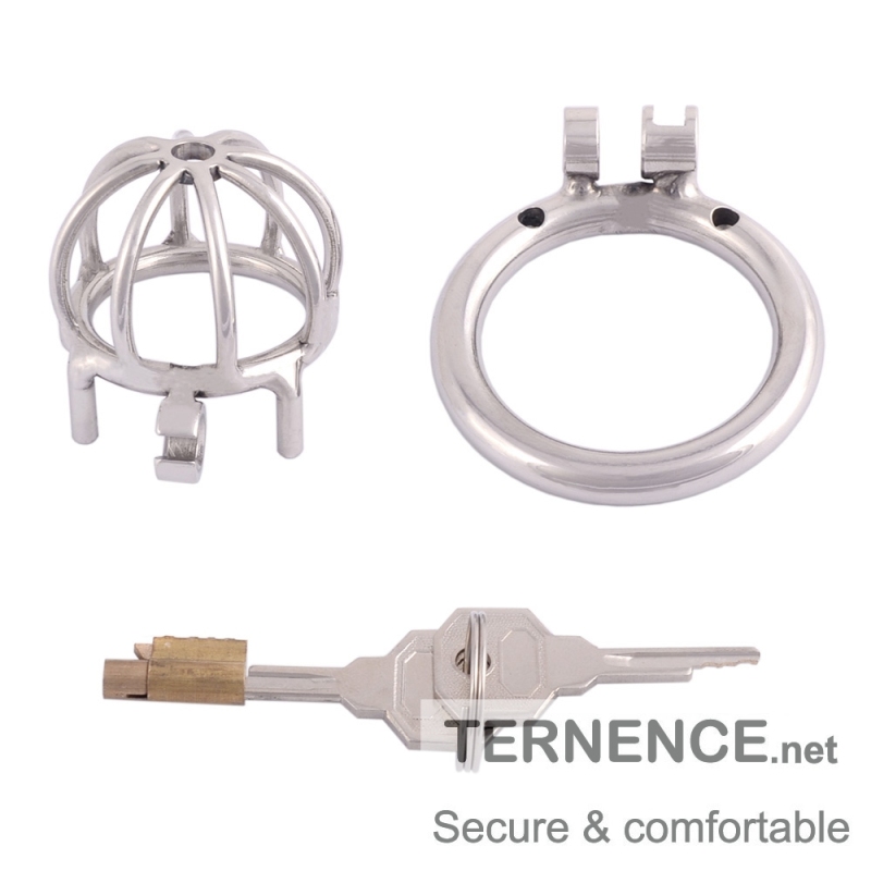 TERNENCE Metal Male Chastity Device Small 304 Steel Stainless Comfortable Cock Cage Adult Game Sex Toy