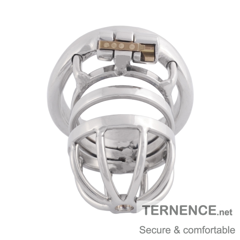 TERNENCE Stainless Steel Cock Cage Stealth Lock for Adults Solitary Extreme Confinement Cage