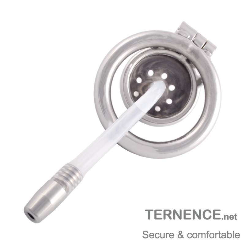TERNENCE Small Male Cock Cage Chastity Locked Sex Toy with Catheter