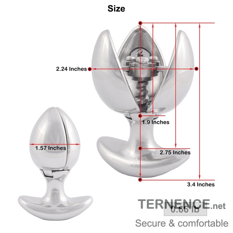 TERNENCE Metal Openable Anal Plugs 304 Stainless Steel Heavy Adjustable A-nus Lock with Handles Sex Toys Adult Games Men's Chastity Device