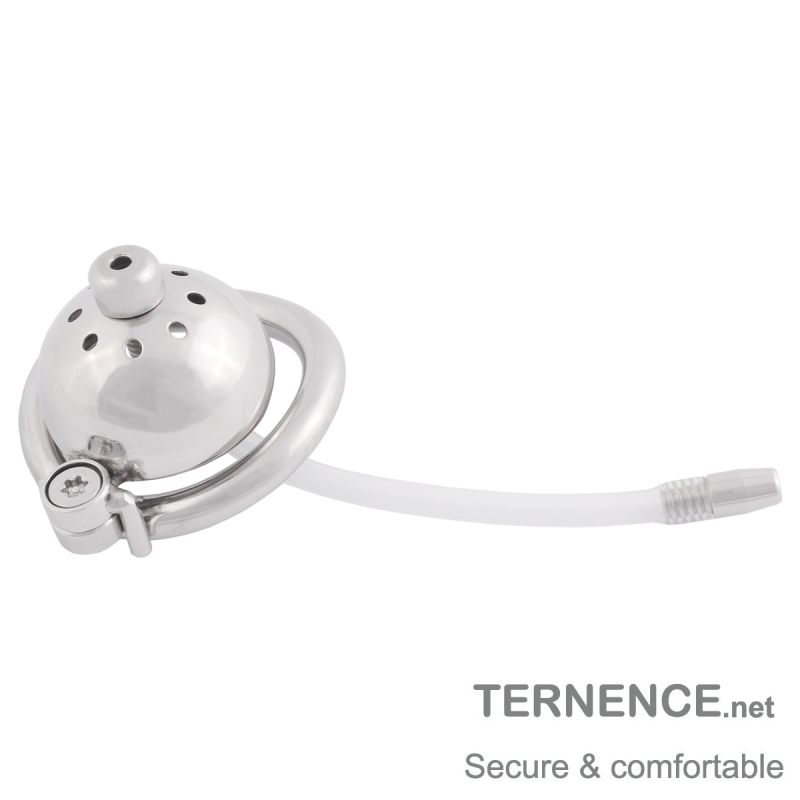 TERNENCE Short Male Cock Cage Adult Game Sex Toy with Catheter