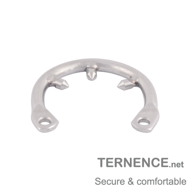 TERNENCE Men's Virginity Lock Belt Male Chastity Cock Cage Anti-Off Ring (Cage Two Dowel pins Distance: 31mm / 1.22 Inches)