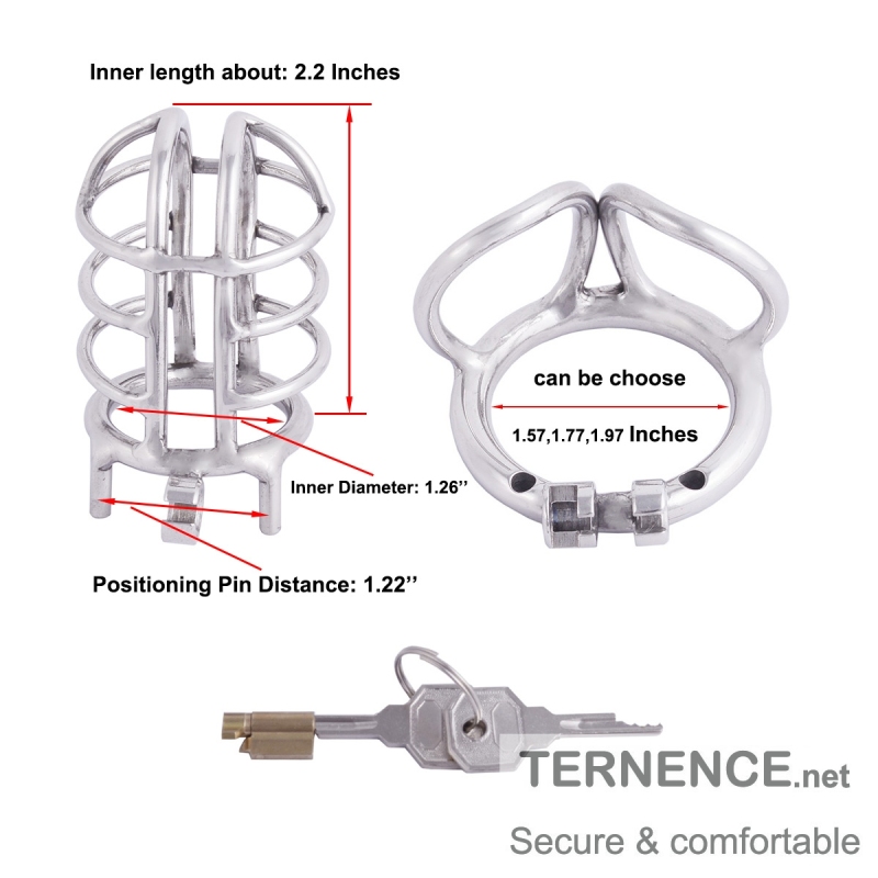 TERNENCE Metal Male Chastity Device 304 Steel Stainless Comfortable Closed Ring Cock Cage Adult Game Sex Toy