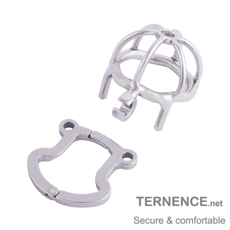 TERNENCE Men's Virginity Lock Belt Male Chastity Cock Cage Anti-Off Ring (for Testis Separation Base Ring：31mm/ 1.22’’)