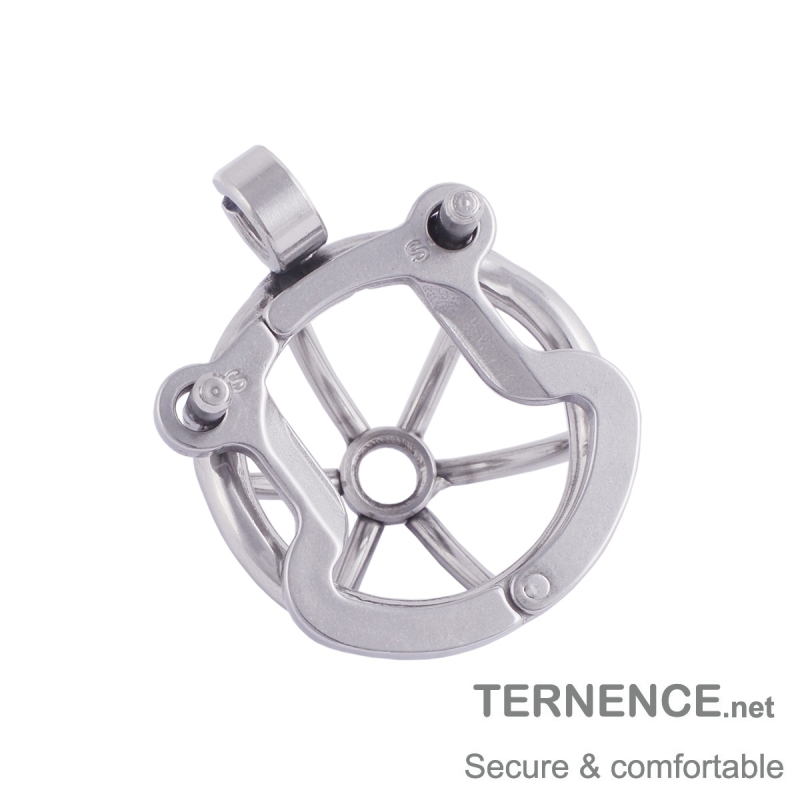 TERNENCE Men's Virginity Lock Belt Male Chastity Cock Cage Anti-Off Ring (for Testis Separation Base Ring：31mm/ 1.22’’)
