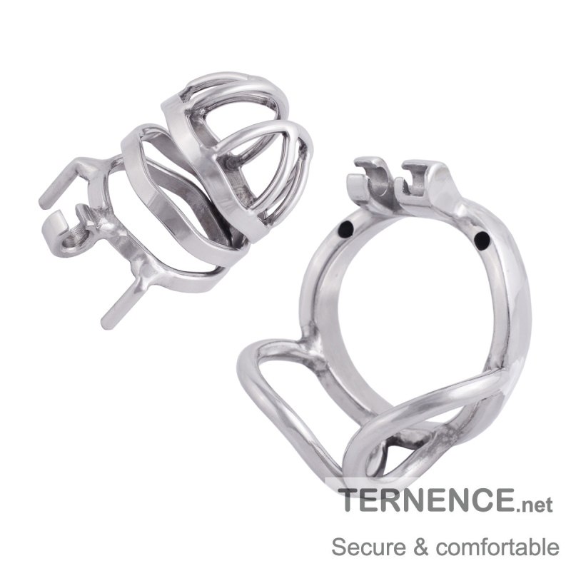 TERNENCE Chastity Cage Steel Stainless Penis cage with Ergonomic Design Splitter Base Ring for Male SM Penis Exercise Sex Toys