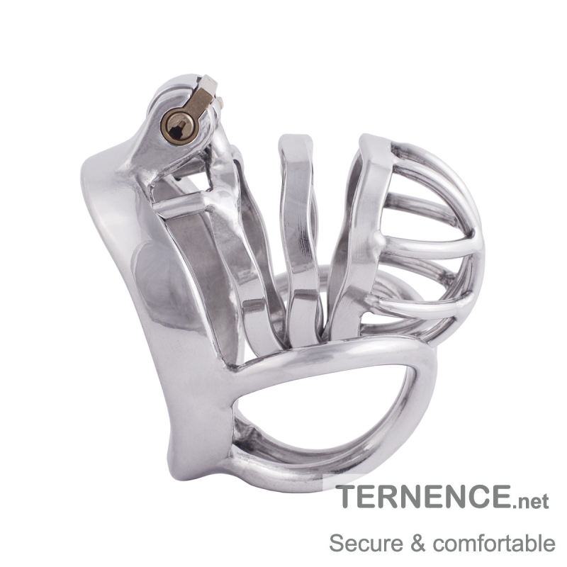 TERNENCE Chastity Cage Steel Stainless Penis cage with Ergonomic Design Splitter Base Ring for Male SM Penis Exercise Sex Toys