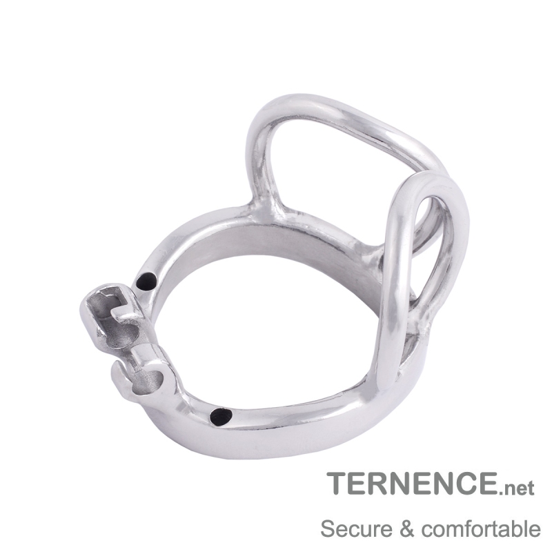 TERNENCE Male Chastity Device Base Ring Ergonomic Design Stainless Steel Cock Cage Closed Ring with Scrotal Splitter