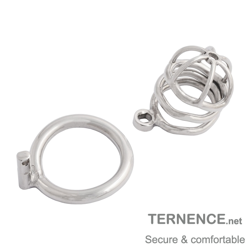 TERNENCE Male Chastity Cage Closed Ring Ergonomic Design 304 Stainless Steel Cock Cage Base Ring