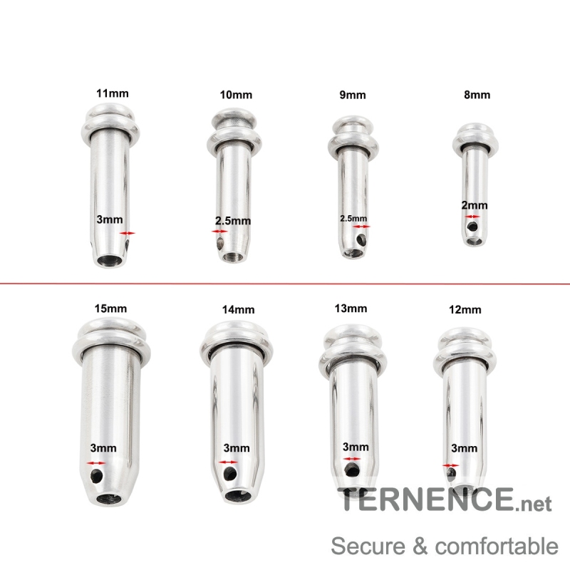 TERNENCE Stainless Steel Catheters Kit Male Sound Dilator Inserts Plug for Men, 8 Sizes Optional