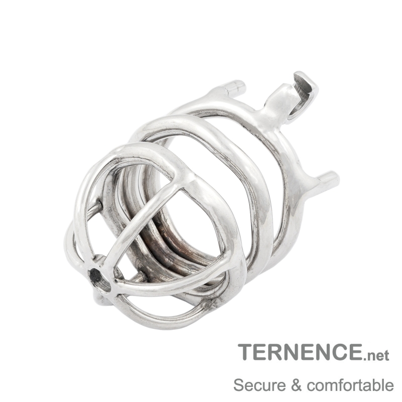 TERNENCE Steel Chastity Cage with Ergonomic Design Splitter Base Ring (only cages do not include rings and locks)