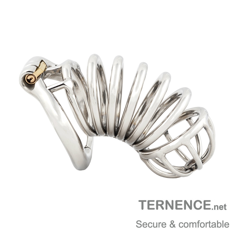 TERNENCE Chastity Device Male Cage Stainless Steel Long Section of The cage Men Chastity Lock