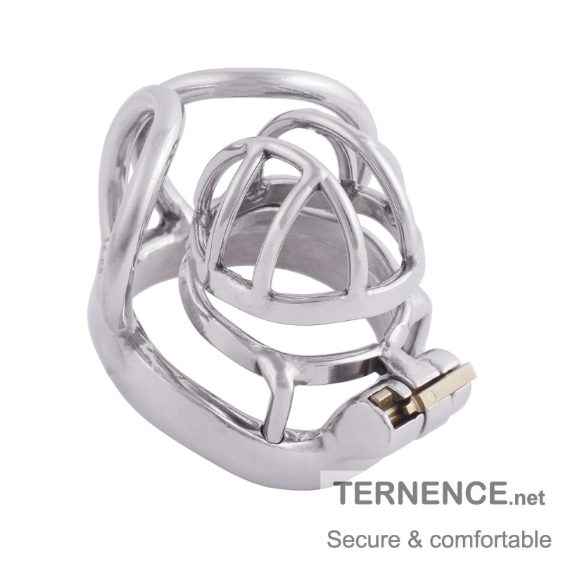 TERNENCE Male Chastity Device 304 Steel Stainless Comfortable Closed Ring Cock Cage (only cages do not include rings and locks)