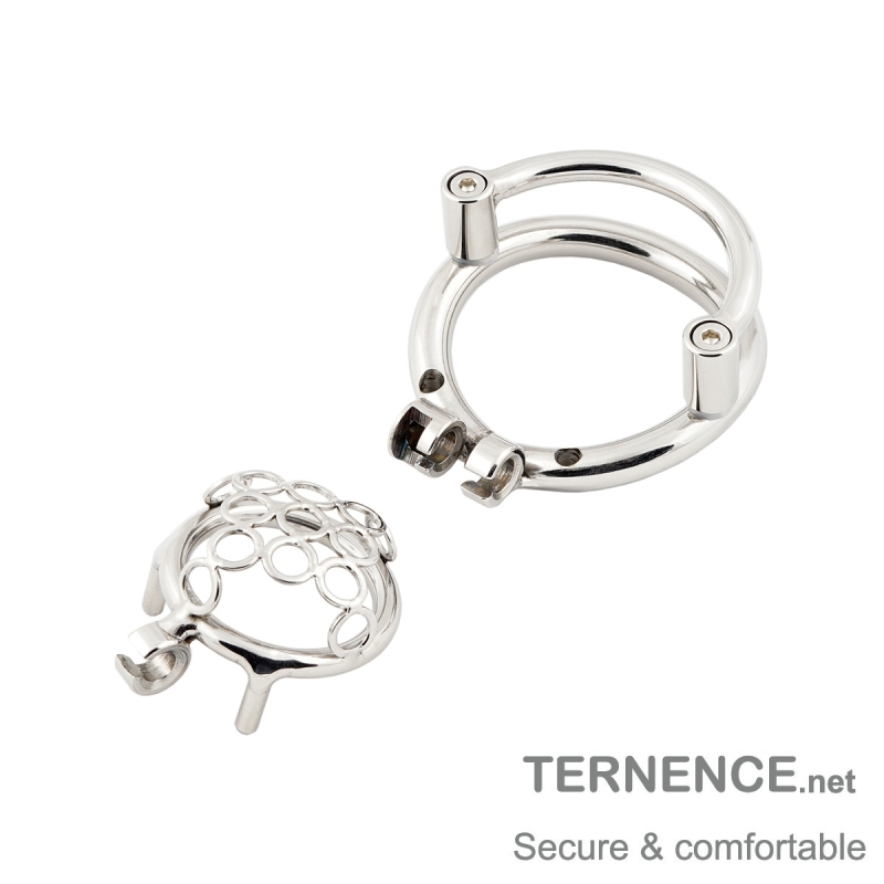 TERNENCE Male Chastity Cage Base Ring Prevent Escape Design Stainless Steel Chastity Device Closed Ring