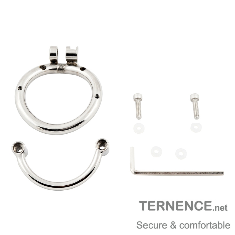 TERNENCE Male Chastity Cage Base Ring Prevent Escape Design Stainless Steel Chastity Device Closed Ring