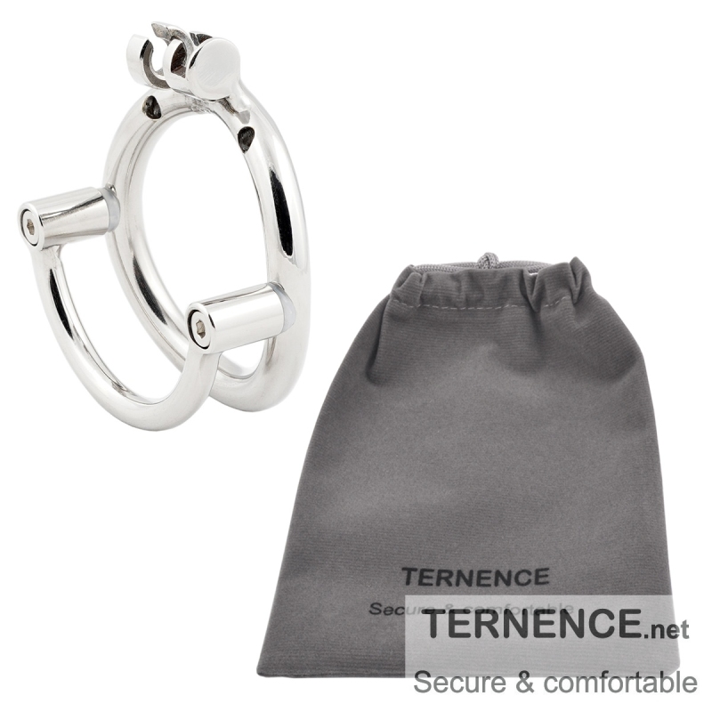 TERNENCE Male Chastity Cage Base Ring Prevent Escape Design Stainless Steel Chastity Device Closed Ring