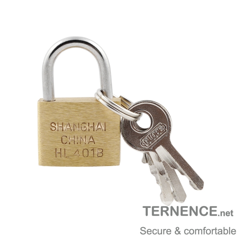 TERNENCE Small Metal Padlock Solid Brass for Male Chastity Device Cock Cage/Built-in Catheter with 3 Key