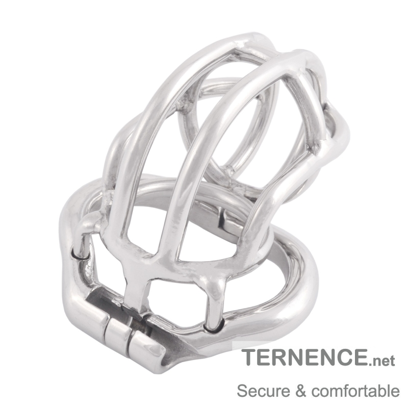 TERNENCE Ergonomic Design Chastity Device 304 Steel Stainless Male Virginity Lock for Hinged Ring (only cages do not include rings and locks)