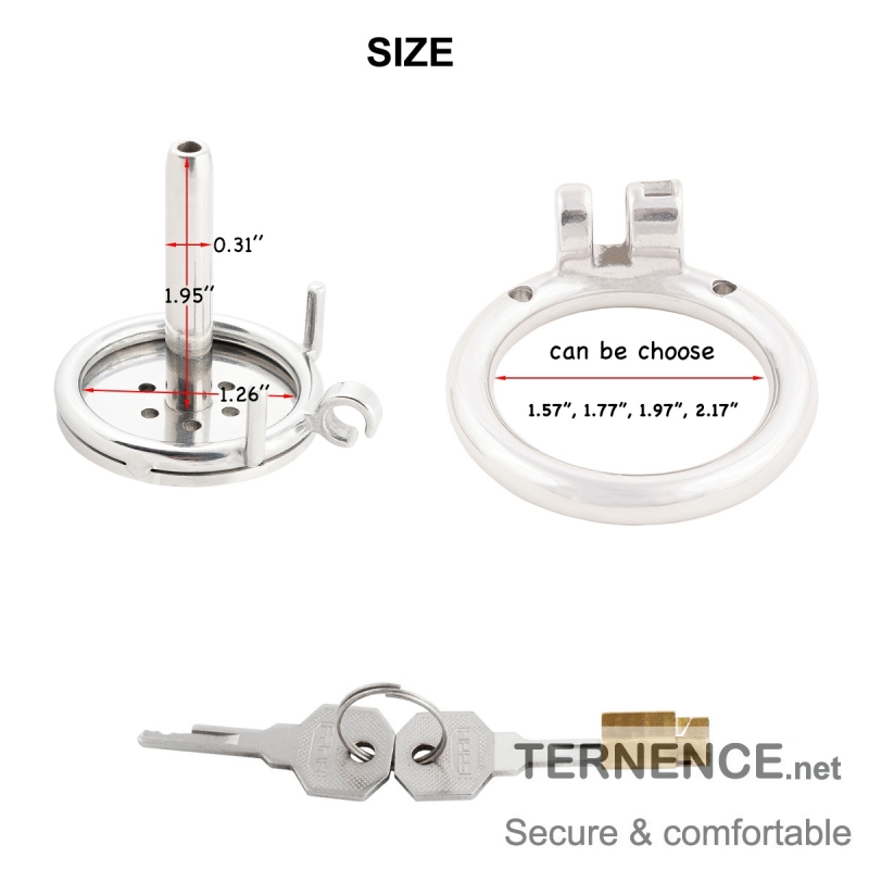 Male Super Short Chastity Device Cage Men's Penis Lock with Stainless Steel Catheter