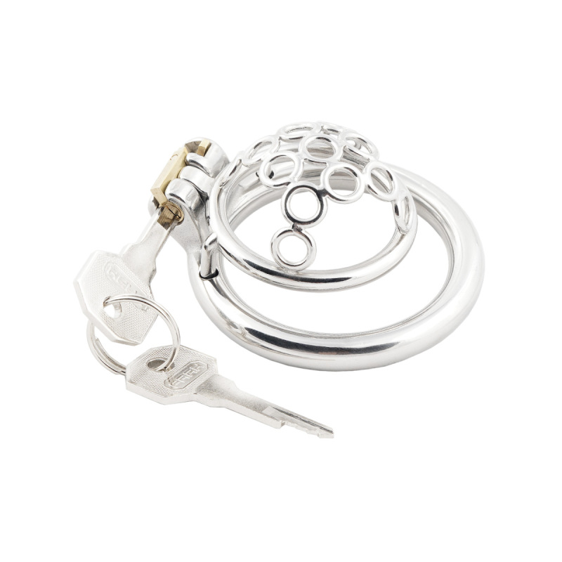Male Chastity Device Super Short 304 Stainless Steel Men's Penis Lock (only cages do not include rings and locks)