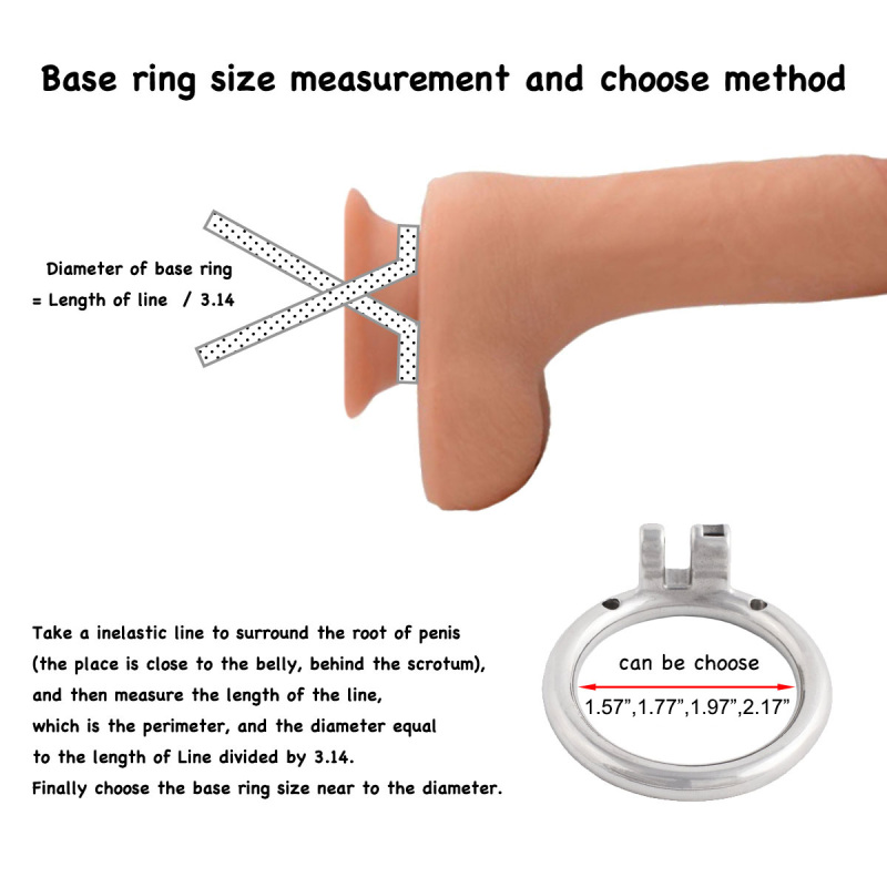 Negative Flat Extreme Men's Chastity cage with Catheter Small Stainless Steel Contrary casity cage for SM Penis Exercise Sex Toys (Not include rings and locks)